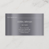 Haar Salon Make-up Lash Afspraakkaart Grijs Goud Visitekaartje (Achterkant)