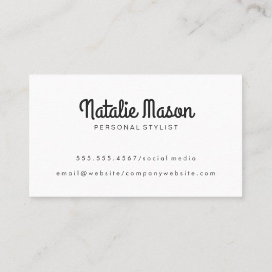 Haar | Salon Shears Visitekaartje (Achterkant)