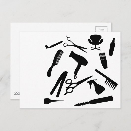 Haar Salon Tools | Briefkaart (Voorkant / Achterkant)