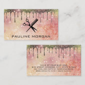 Haar Salon Tools | Glitter Star Dust Visitekaartje (Voorkant / Achterkant)