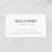 Haar | Salonscharen | Stylist Visitekaartje (Achterkant)