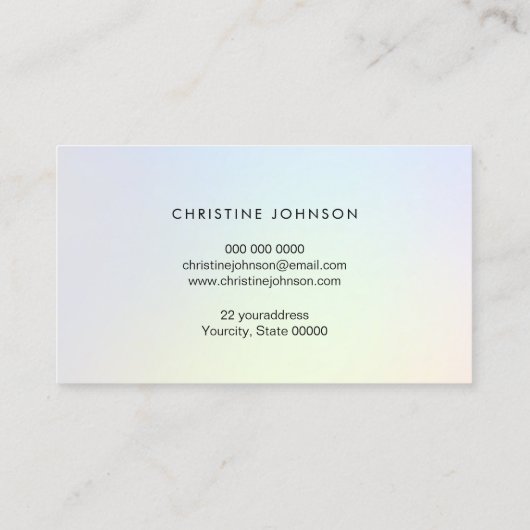 Haar script op pastel patroon visitekaartje (Achterkant)