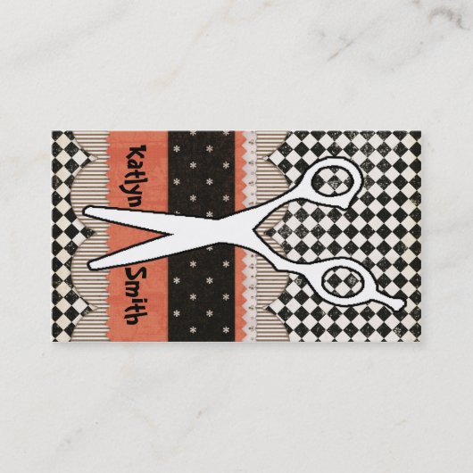 Haar Shears, Hair Stylist, Visitekaartje Afsprakenkaartje (Voorkant)