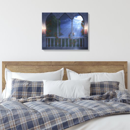 Haar Silver Mantle Canvas Afdruk (Insitu (Slaapkamer))