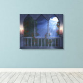 Haar Silver Mantle Canvas Afdruk (Insitu (Houten vloer))
