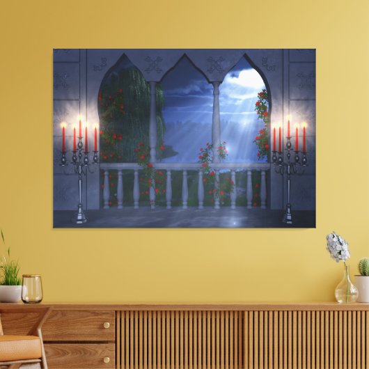 Haar Silver Mantle Canvas Afdruk (Insitu (Woonkamer))