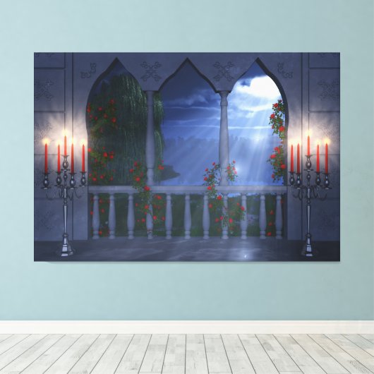 Haar Silver Mantle Canvas Afdruk (Insitu (Houten vloer))