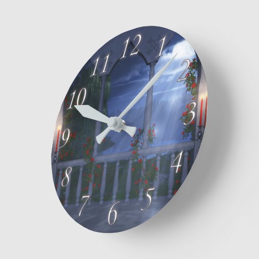 Haar Silver Mantle Clock Ronde Klok (Hoek)