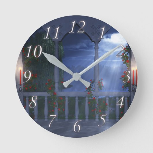 Haar Silver Mantle Clock Ronde Klok (Voorkant)