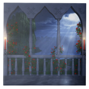 Haar Silver Mantle Decorative Tile Tegeltje