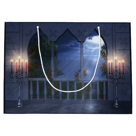 Haar Silver Mantle Gift Bag Groot Cadeauzakje (Voorkant)