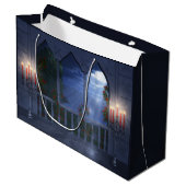 Haar Silver Mantle Gift Bag Groot Cadeauzakje (Voorkant Gekanteld)
