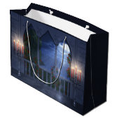 Haar Silver Mantle Gift Bag Groot Cadeauzakje (Achterkant Gekanteld)