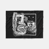 Haar Skeleton Riool Quilter Halloween Naaien Vrouw Fleece Deken (Voorkant (Horizontaal))