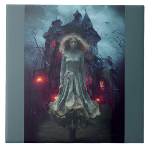 Haar sombere leven tegeltje