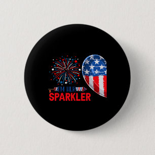 Haar Sparkler 4th van Juli Grappig Paar Kostuum Pa Ronde Button 5,7 Cm