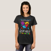 Haar stem Mijn hart Groot nicht Autisme Awareness T-shirt (Voorkant volledig)