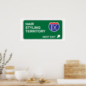 Haar Stijlen Volgende Afsluiten Poster (Keuken)
