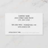 Haar | Stijllijst/glitter Afsprakenkaartje (Achterkant)