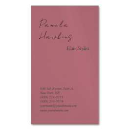 Haar stijlvolle professionele effen roos gouden kl magnetisch visitekaartje