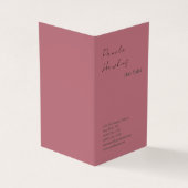 Haar stijlvolle professionele effen roos gouden kl visitekaartje (Buitenkant)