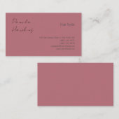 Haar stijlvolle professionele effen roos gouden kl visitekaartje (Voorkant / Achterkant)