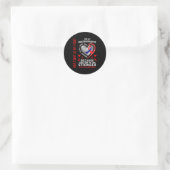Haar Strijd Achterkleindochter Chd Bewustzijn Hart Ronde Sticker (Tas)