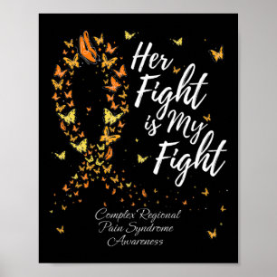 Haar strijd CRPS Complex Regionaal Pijn Syndroom A Poster