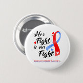 Haar strijd is het bewustzijn van het Syndrome Bew Ronde Button 5,7 Cm (Voorkant /achterkant)