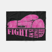 Haar strijd is mijn bekendheid met borstkanker fleece deken (Voorkant (Horizontaal))