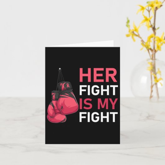 Haar strijd is mijn bekendheid met borstkanker kaart (Gele Bloem)