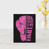 Haar strijd is mijn bekendheid met borstkanker kaart (Gele Bloem)