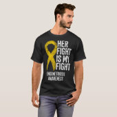 Haar strijd is mijn bewustzijn van endometriose. t-shirt (Voorkant volledig)