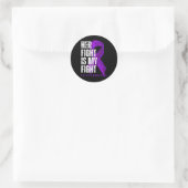 Haar strijd is mijn brandbewustzijn ronde sticker (Tas)