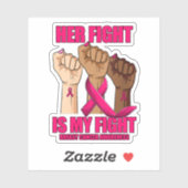 Haar strijd is mijn brandweerman voor borstkanker. sticker (Vel)