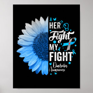 Haar strijd is mijn 'Diabetes Awareness Gift for Poster