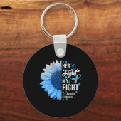 Haar strijd is mijn 'Diabetes Awareness Gift for Sleutelhanger (Voorkant)