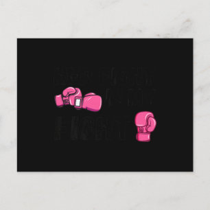 Haar strijd is mijn handschoenen borstkanker. briefkaart