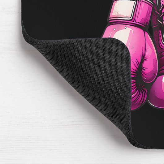 Haar strijd is mijn handschoenen borstkanker. muismat (Hoek)