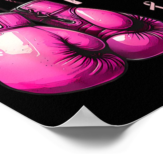 Haar strijd is mijn handschoenen borstkanker. poster (Hoek)