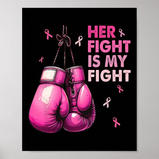 Haar strijd is mijn handschoenen borstkanker. poster (Voorkant)