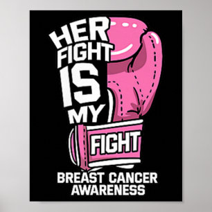 Haar strijd is mijn handschoenen borstkanker. poster