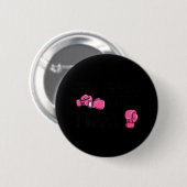 Haar strijd is mijn handschoenen borstkanker. ronde button 5,7 cm (Voorkant /achterkant)