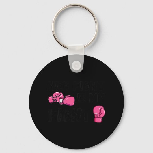 Haar strijd is mijn handschoenen borstkanker. sleutelhanger (Voorkant)