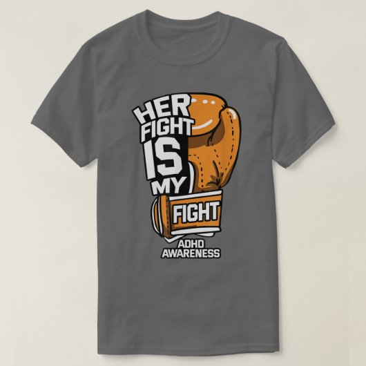 Haar strijd is mijn kennis van Fight ADHD T-shirt (Design voorkant)