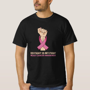 Haar strijd is mijn steun voor de familie borstkan t-shirt