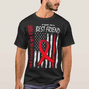 Haar strijd is mijn strijd beste vriendin hartziek t-shirt