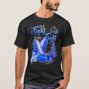 Haar Strijd Is Mijn Strijd Blauwe Hoge Hakken Auti T-shirt