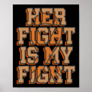 Haar strijd is mijn strijd bloedkanker leukemie be poster