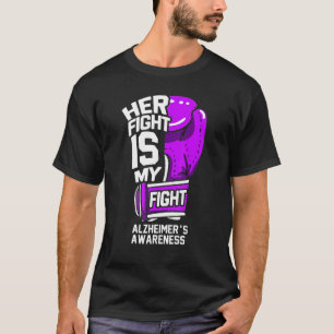 Haar strijd is mijn strijd en verspreidt Alzheimer T-shirt